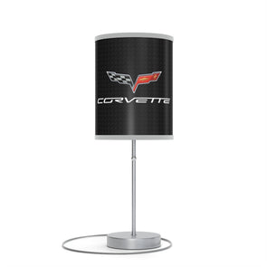 corvette-c6-lamp-on-stand-with-sleek-steel-base-20-7-high-resolution-shade-us-ca-plug-corvette-gifts-home-decor