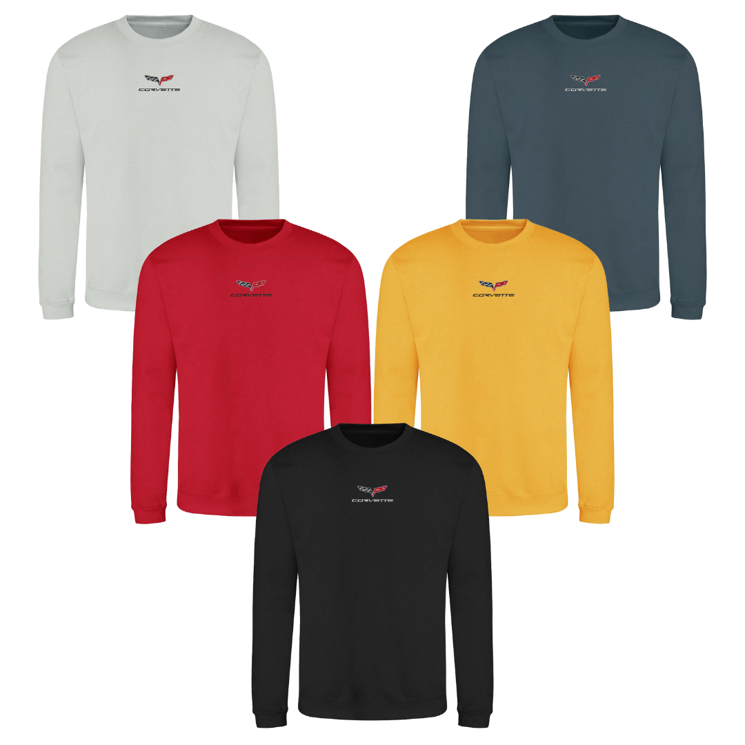 C6 Corvette Embroidered Crew Neck Sweatshirt