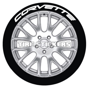 Corvette Tire Stickers - 4 OF EACH - 17"-18" - 1.25"
