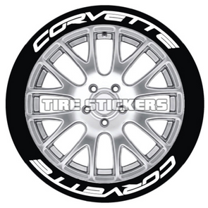 Corvette Tire Stickers - 8 OF EACH - 19"-21" - 1.25"