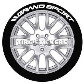 // Grand Sport Tire Stickers - 4 OF EACH - 17"-18" - 1.25"