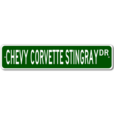 Chevy Corvette Stingray Dr - Aluminum Street Sign