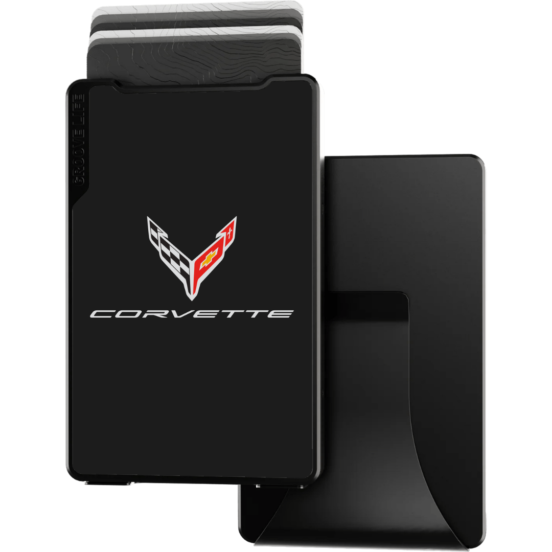 Black C8 Corvette Groove Wallet