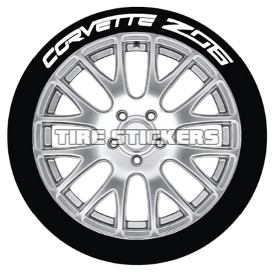 Corvette Z06 Tire Stickers - 4 OF EACH - 19"-21" - 1.25"