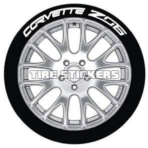 Corvette Z06 Tire Stickers - 4 OF EACH - 17"-18" - 1"