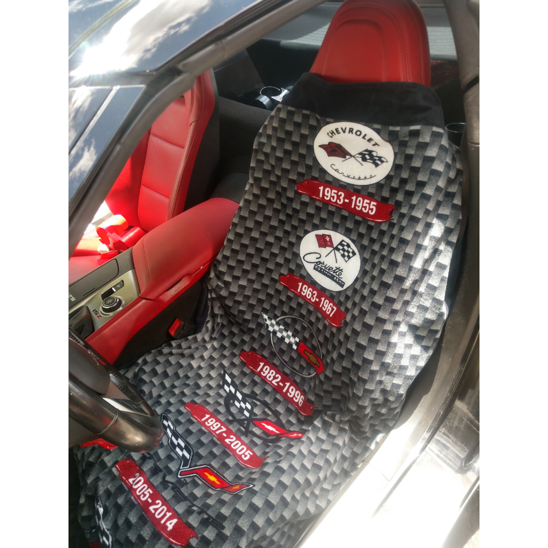Corvette Generations Towel2Go Logo Collage Beach Towel / Seat Cover
