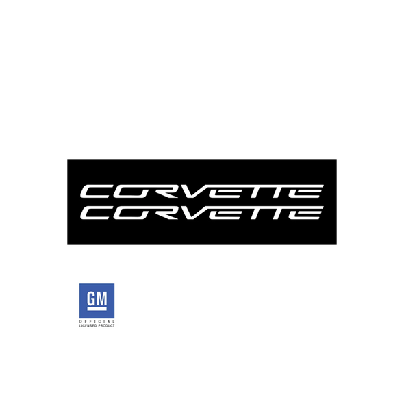 Corvette Side Skirt Vinyl Decals - Corvette Script