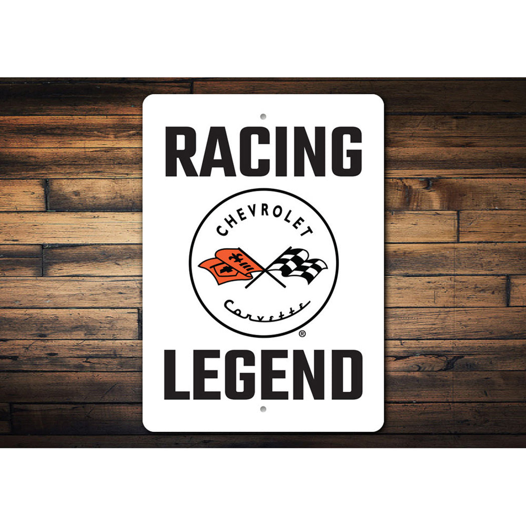 C1 Chevy Corvette Racing Legend - Aluminum Sign